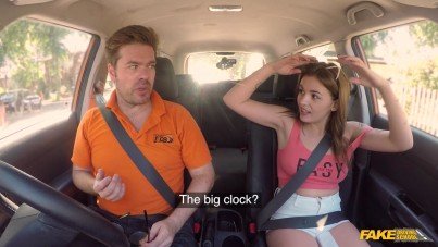 FAKE DRIVING SCHOOL-DRIVING LESSON FOR A CUTE SPANISH TEEN-XNXX93.COM